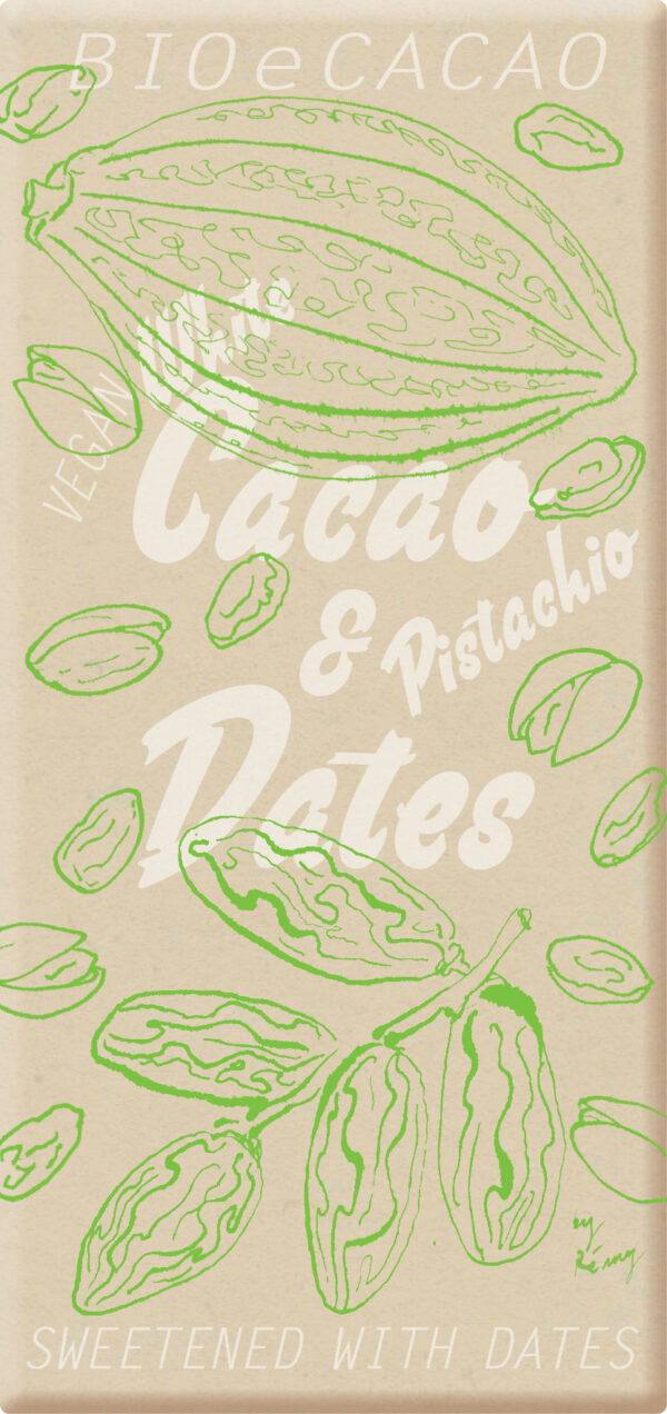 Cacao and Dates White pistachio (90g)